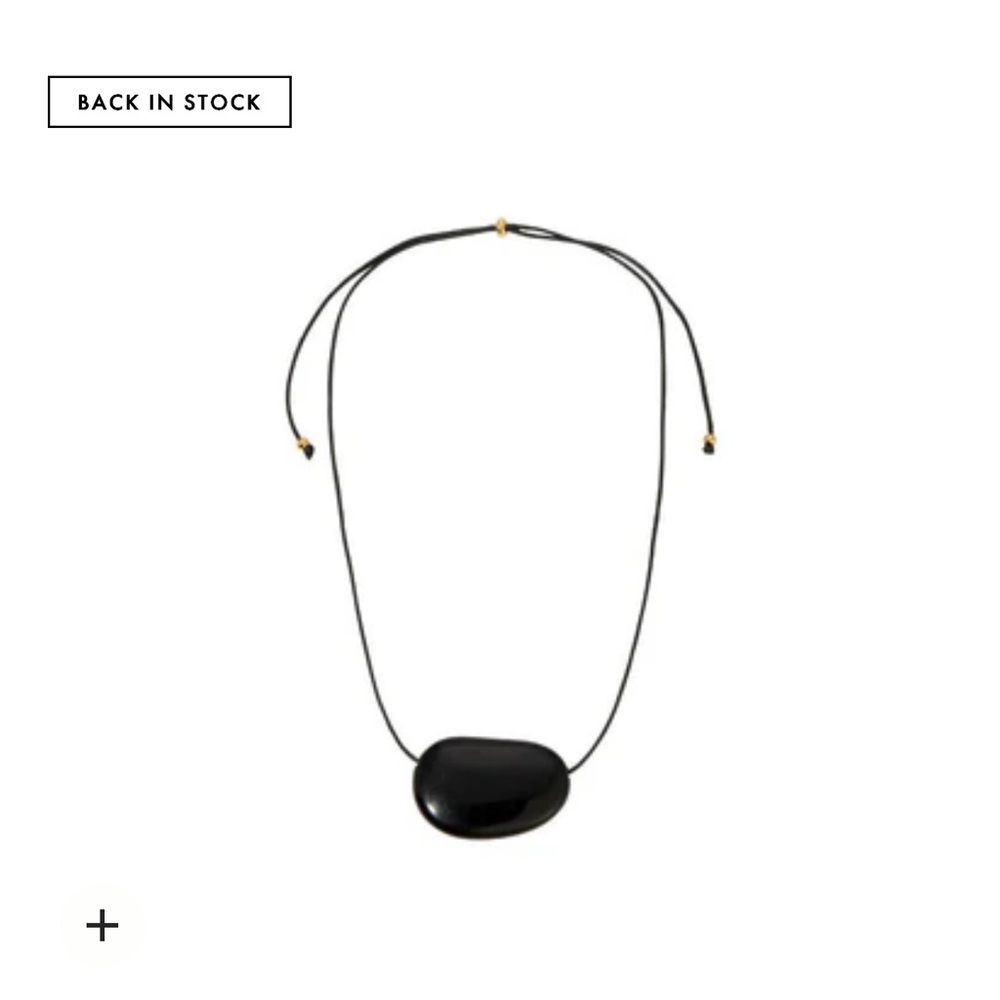 Sleek Black Pendant Necklace